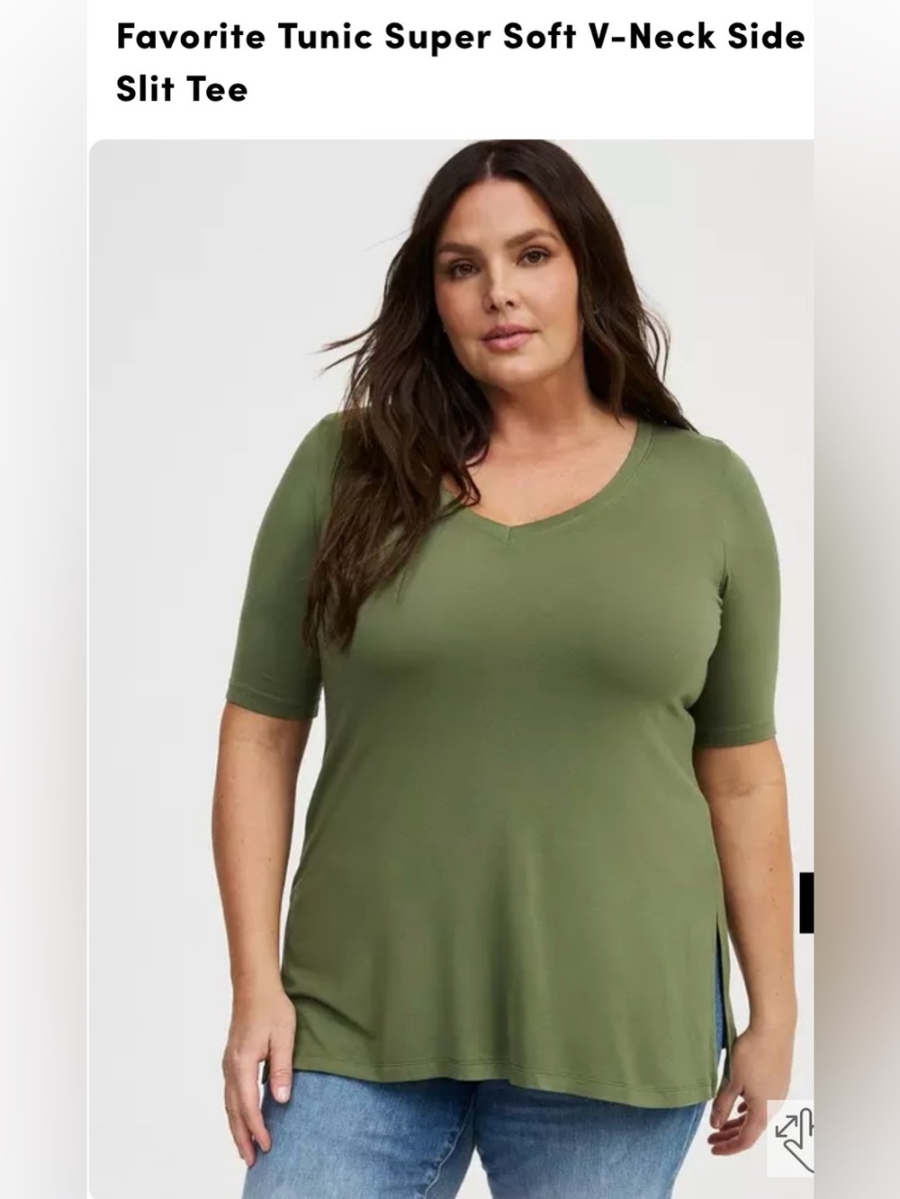 Torrid Super Soft V-neck Favorite Tunic with Side Slit
